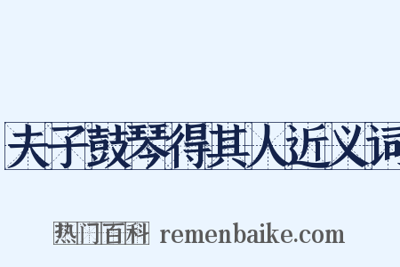 夫子鼓琴得其人近义词是什么意思的图片